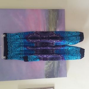 💐Aqua & purple harem pants - M/L